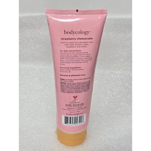 Bodycology Strawberry Cheesecake Body Cream With Moisturizing Rich Butter 8 Oz - Picture 2 of 2